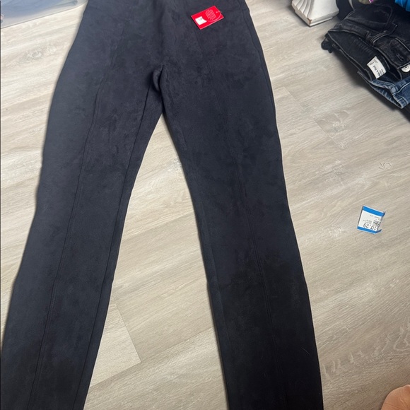NWT SPANX faux, suede leggings, navy size medium - Picture 1 of 4